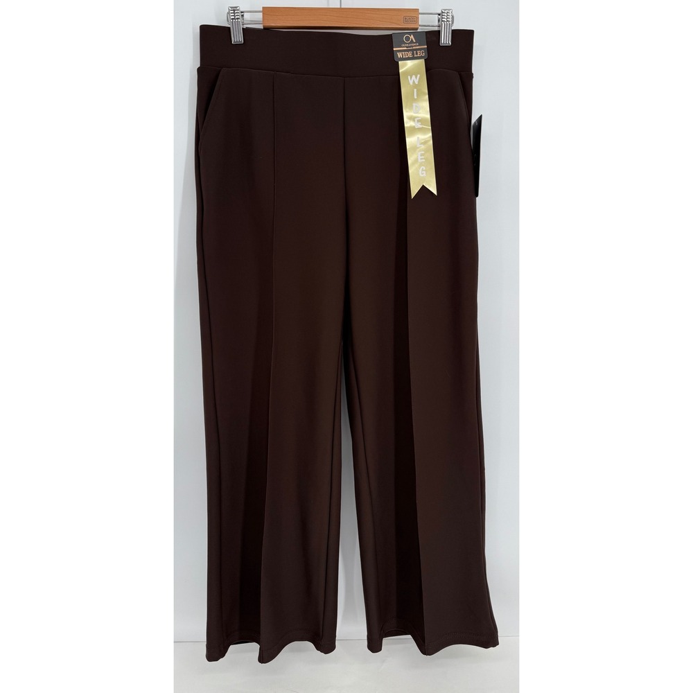 Olive Avenue Brown Wide Leg High Waist Trousers Pants Plus Sz 1XL